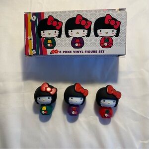 RARE Hello Kitty Collectible 3 Vinyl Set JANM Japanese American National Museum